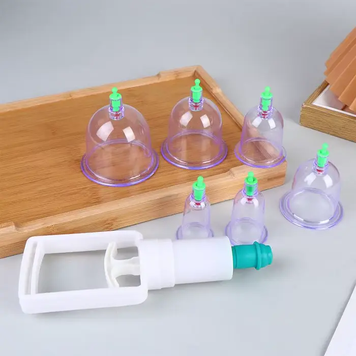 Kit de ventouses pour massage corporel 6 pièces – Thérapie par aspiration pour la récupération musculaire et le bien-être à domicile