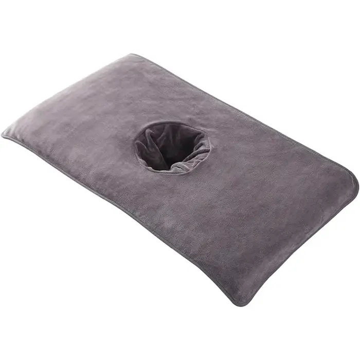 Serviette de massage SPA avec trou pour le visage, carrée 80*40cm, en velours épais, pour table de b