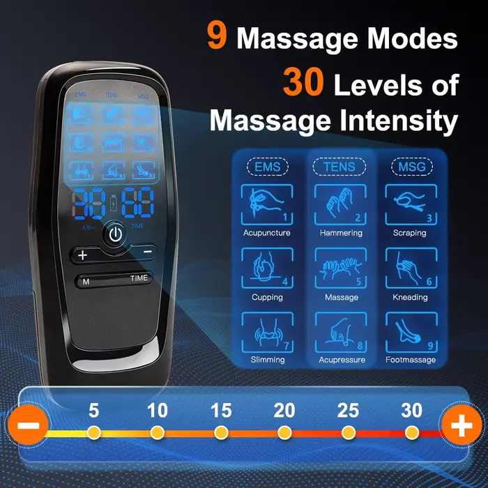 Physiothérapie Tens stimulateur musculaire électrique Ems Acupuncture Massage corporel thérapie numérique minceur