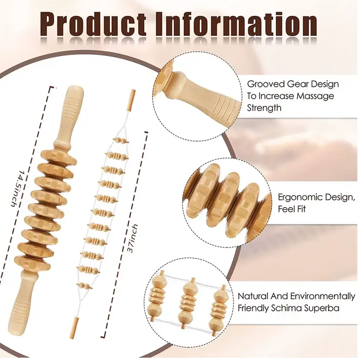 Outils de massage thérapeutique en bois