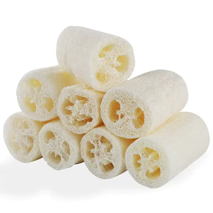 4 pièces/paquet Loofahs organiques Loofah Spa épurateur exfoliant naturel Luffa éponge de lavage du corps enlever la peau morte fait savon 4 pouces