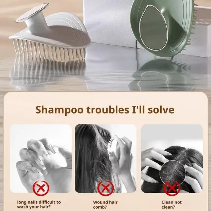 Masseur capillaire pour le soin des cheveux, brosse à shampooing et exfoliant pour tous types de cheveux, relaxant et exfoliant