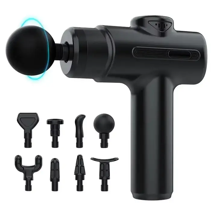 Pistolet de Massage électrique pour tissus profonds, masseur Facial, 8 têtes, bras, jambes arrière, 