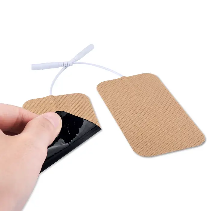 10 paires d'électrodes TENS 5*10cm avec trou de prise 2.0mm pour Machines TENS/EMS
