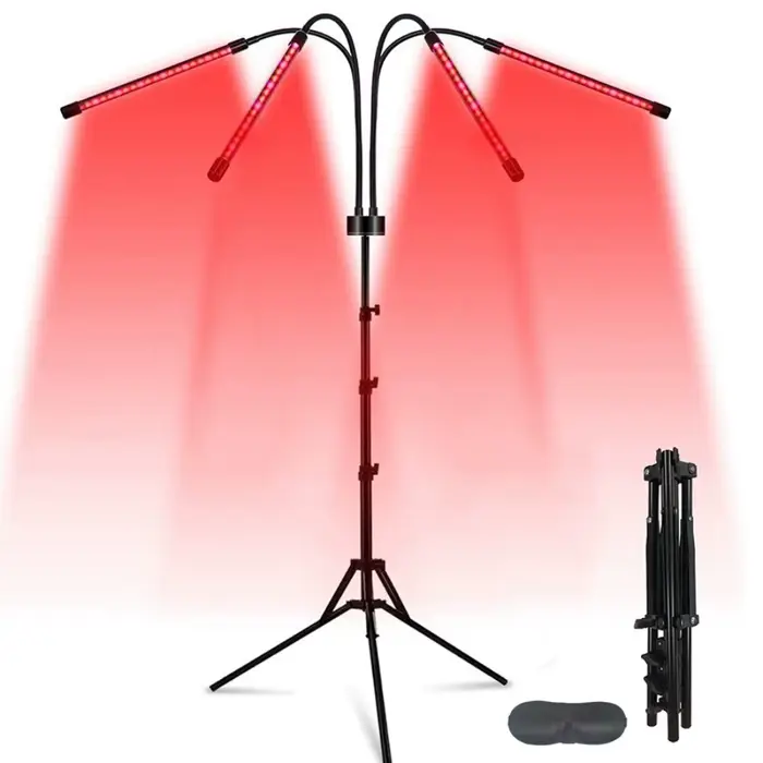 Dispositif de thérapie par la lumière rouge, lampe de thérapie infrarouge avec support, 660nm et 850
