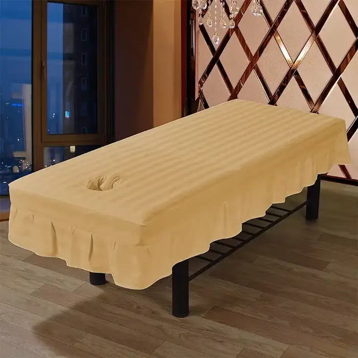 Housse de lit de Spa jetable, 1 pièce, avec trou pour le visage, drap de Table de Massage pour Salon