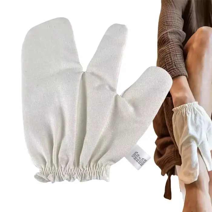 Garshana – gants de Massage en soie brute, exfoliants et de Drainage lymphatique, outil d'auto-Massa
