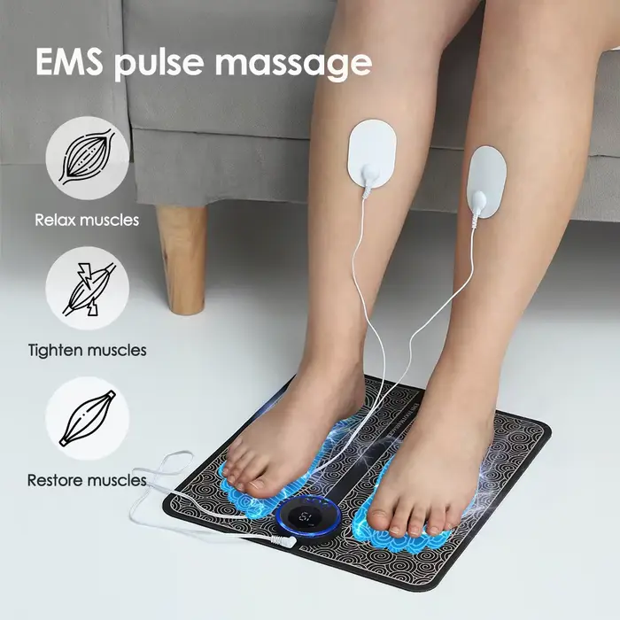 Coussin de Massage des pieds EMS, soulagement de la douleur, relaxation des pieds, points d'acupunct
