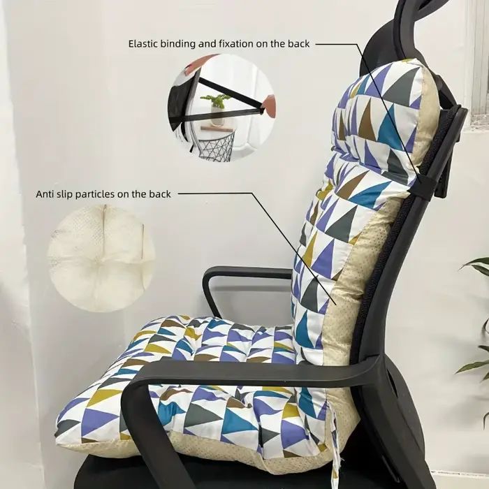 Coussin de chaise de bureau ergonomique avec support dorsal intégré - Convient pour une utilisation multifonctionnelle à la maison et en voiture
