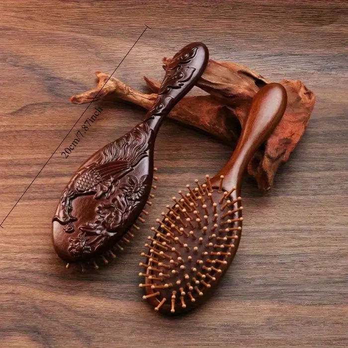 Brosse à coussin d'air en bois de santal et bambou