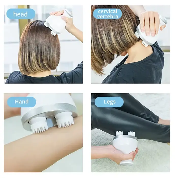 Masseur électrique sans fil pour cuir chevelu