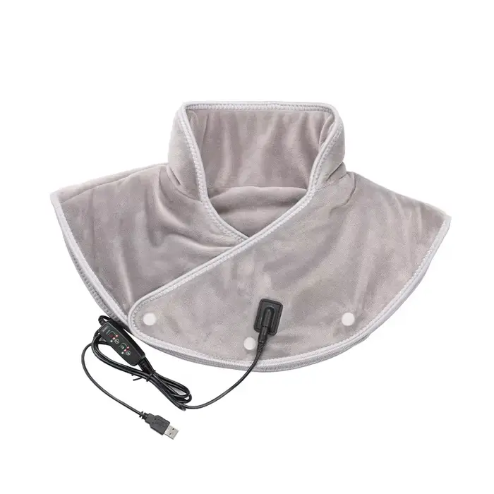 Coussin chauffant électrique pour les épaules et le cou, masseur USB, attelle cervicale, compresse t