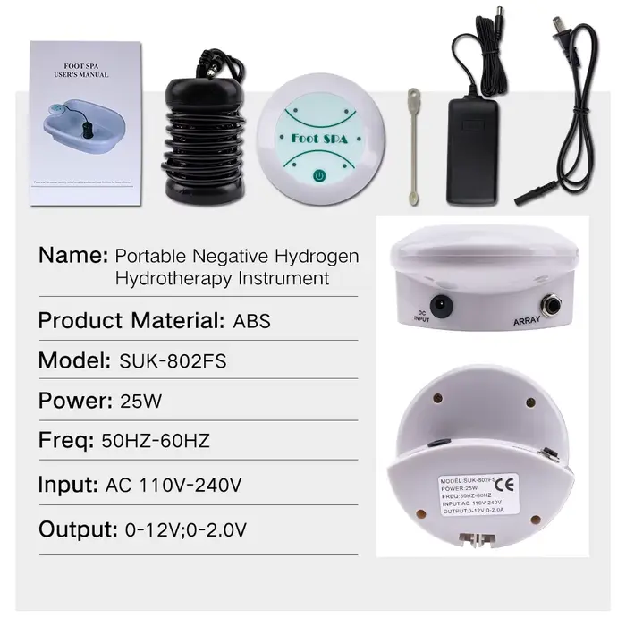 Mini masseur de bain de spa pour les pieds, machine de nettoyage ionique, poignées de machine de spa Aqua Cell, tableau de bain de pieds de bœuf, relaxation