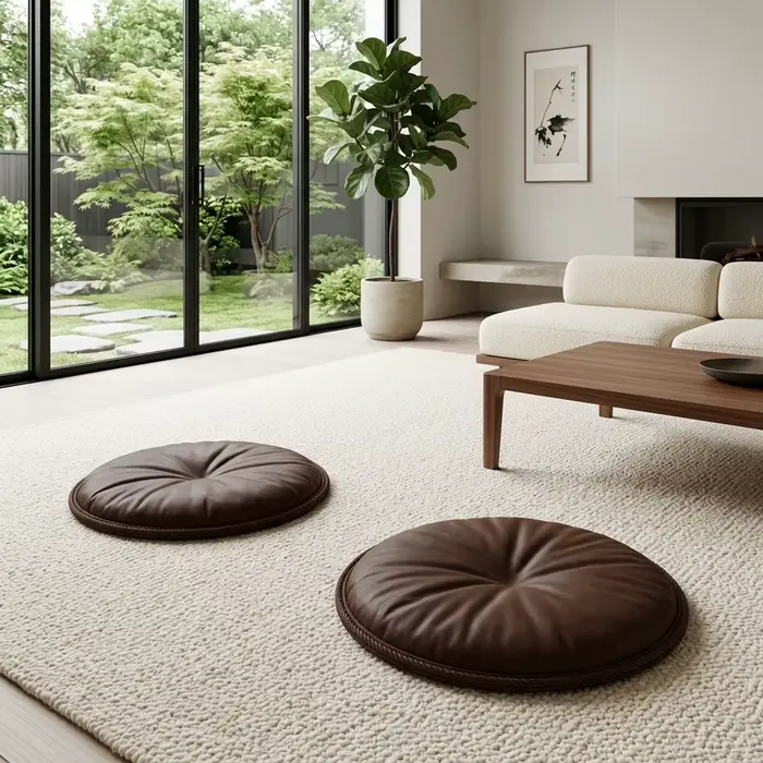 Coussin à mémoire de forme rond de style japonais professionnel de qualité supérieure
