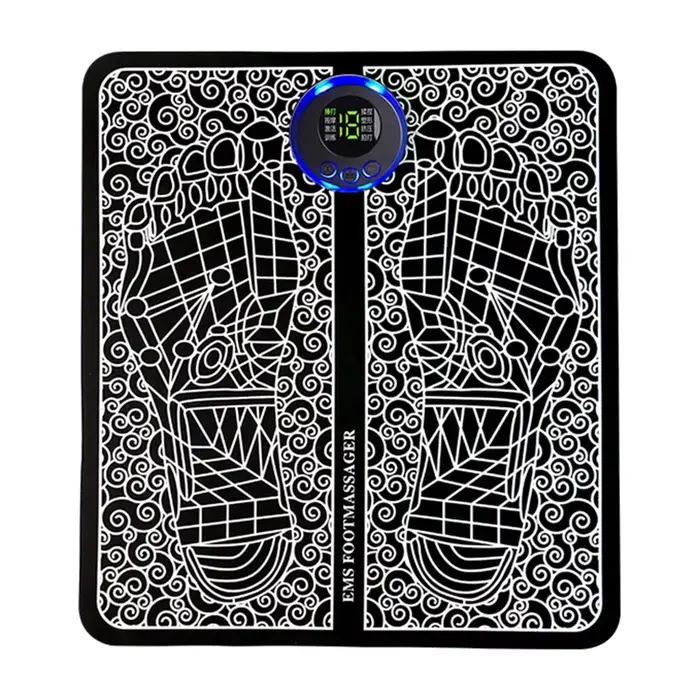 Masseur de circulation sanguine des pieds EMS, 8 modes, stimulateur musculaire des jambes rechargeab