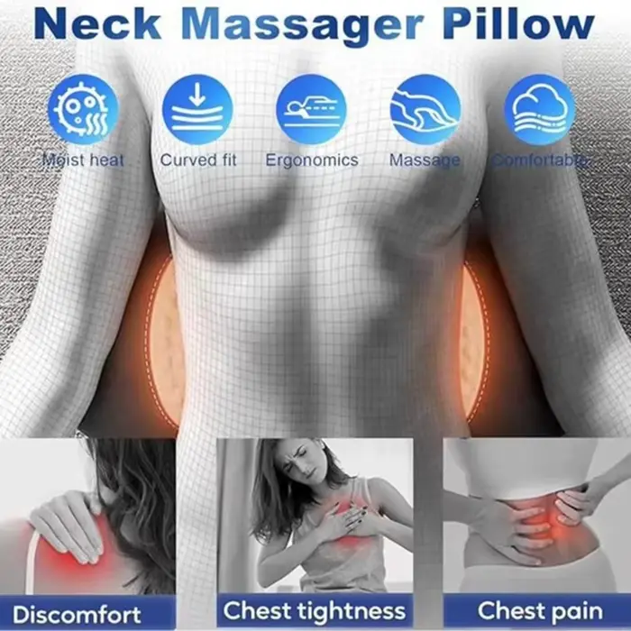 Masseur dorsal multifonctionnel 3-en-1 avec fonction de soulagement pour le sommeil