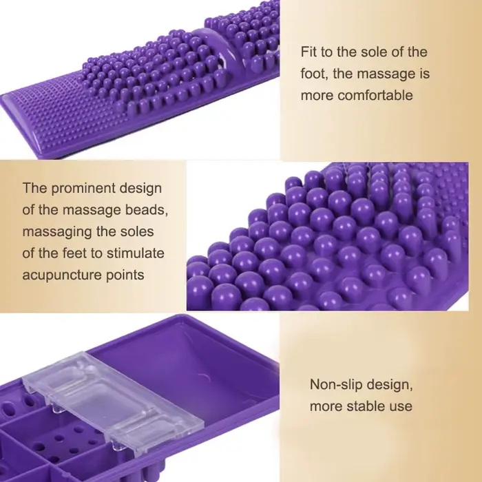 Masseur de pieds tapis de Massage en plastique robuste Portable réflexologie à domicile orteil acupression Relax