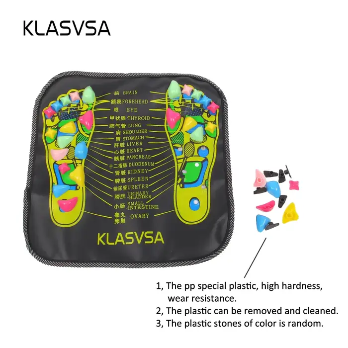 KLASVSA Réflexologie Marche Pierre de massage de Pied Jambe Douleur Soulager Relief
