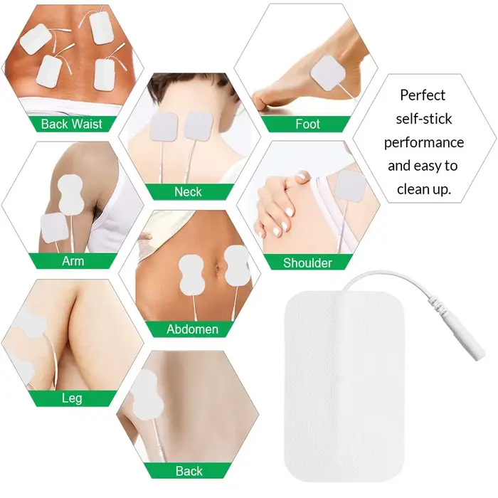10/20 pièces Patchs d'électrostimulateur Musculaire Tens Masseur Corporel EMS Coussinets de Thérapie Basse Fréquence Électrodes de Physiothérapie
