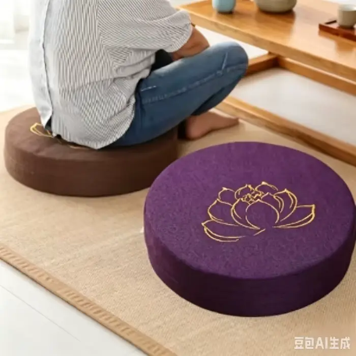 Coussin de méditation en lin 40x6CM