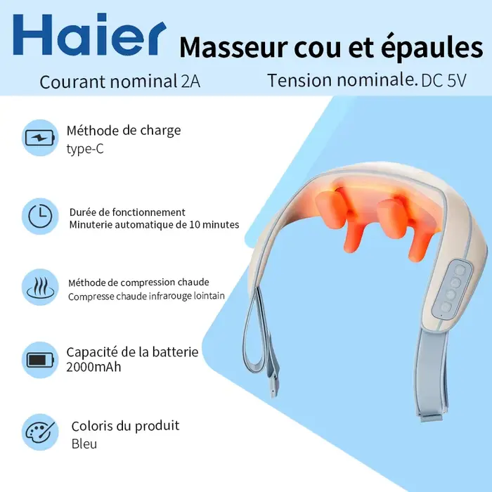Masseur cervical électrique Haier pour le cou