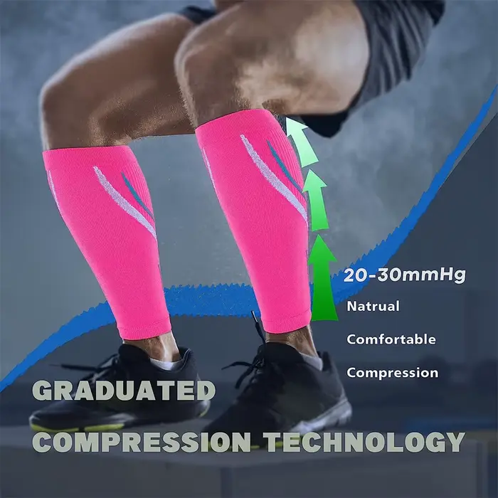 1 paire de manchons de Compression de mollet pour hommes et femmes (20-30 MmHg)