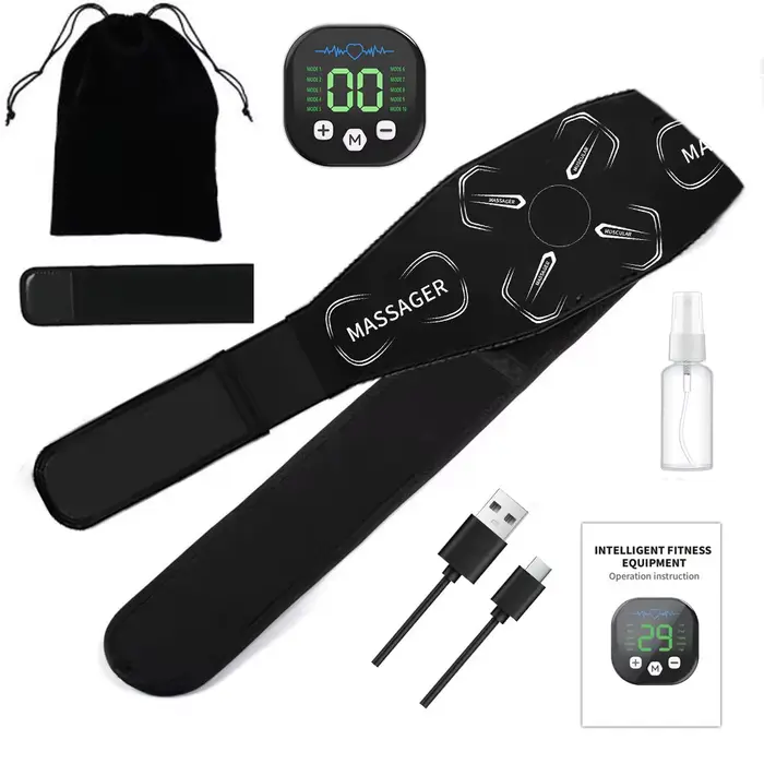 Stimulateur abdominal de 120 cm, tonificateur musculaire, stimulateur musculaire électronique EMS, e