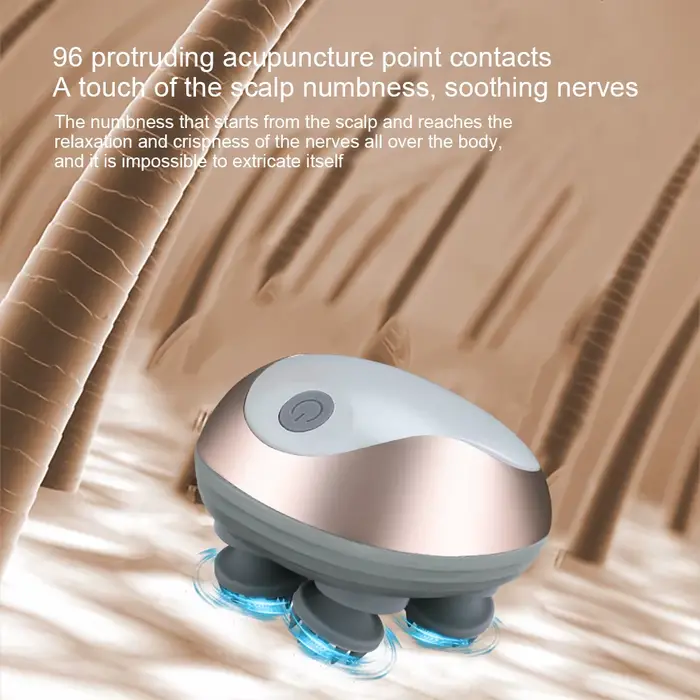 Mini Machine de Massage de tête en Silicone pour cuir chevelu