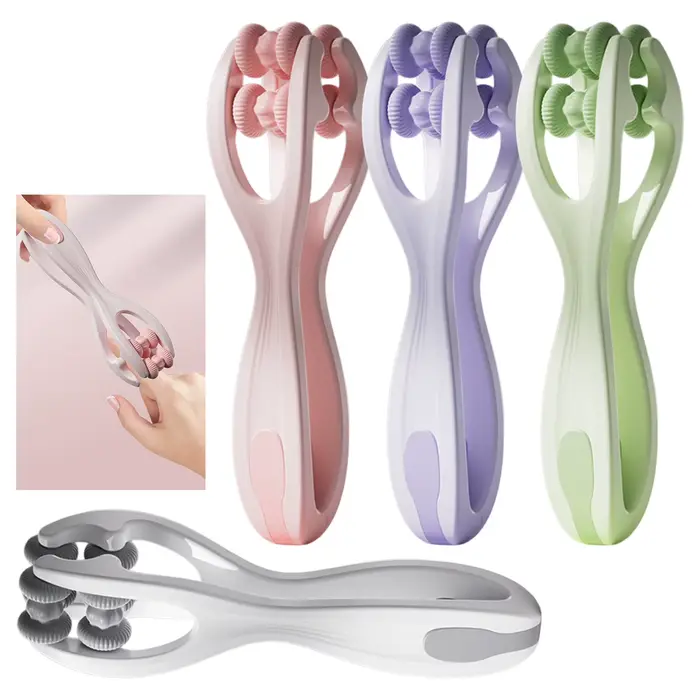 Masseur de doigts portable avec double rouleau ergonomique pour soulager la douleur des mains