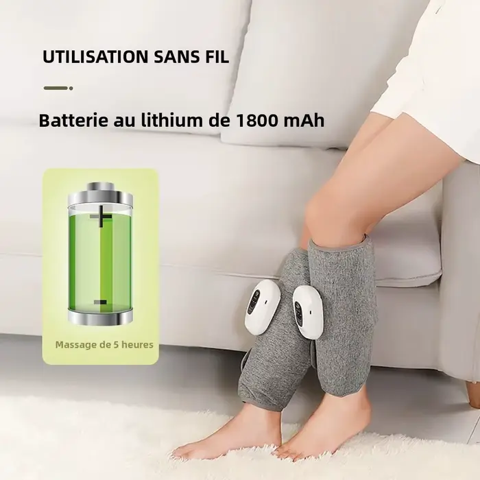Masseur de jambes à compression d'air pour la circulation sanguine et le soulagement de la fatigue