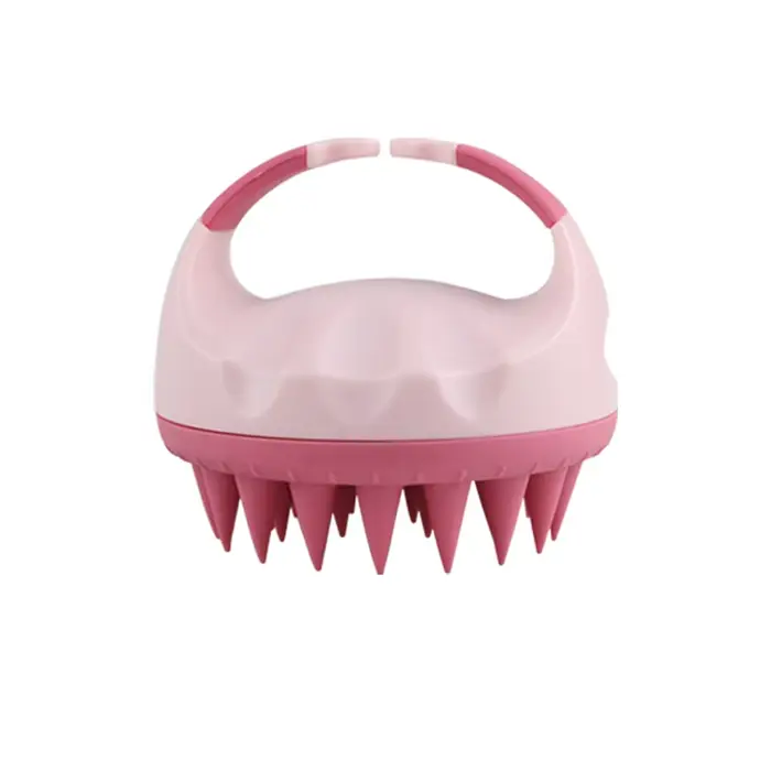 Brosse de massage en silicone pour cuir chevelu