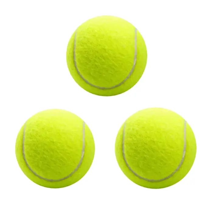 Lot de 3 balles de tennis haute élasticité pour entraînement et matchs, durables pour les fans et le