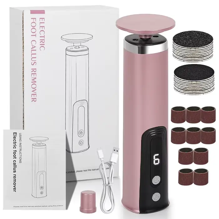 Pédicure électrique 2 en 1, dissolvant de callosités, soins des pieds, broyeur électronique et papie
