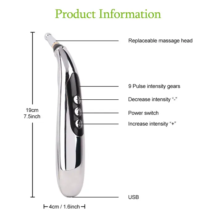 Stylo d'acupuncture électronique rechargeable