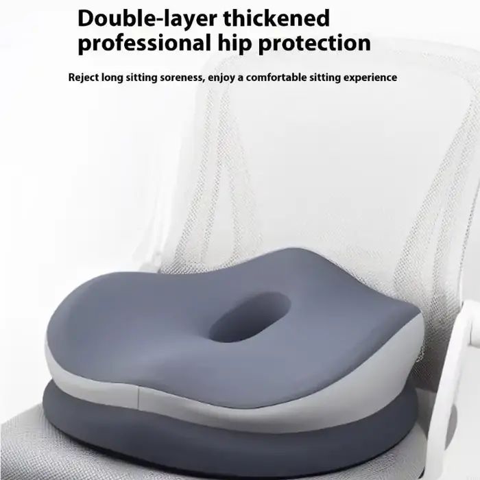 Coussin siège orthopédique avec Double couche mousse à mémoire forme motifs creux pour chaise bureau