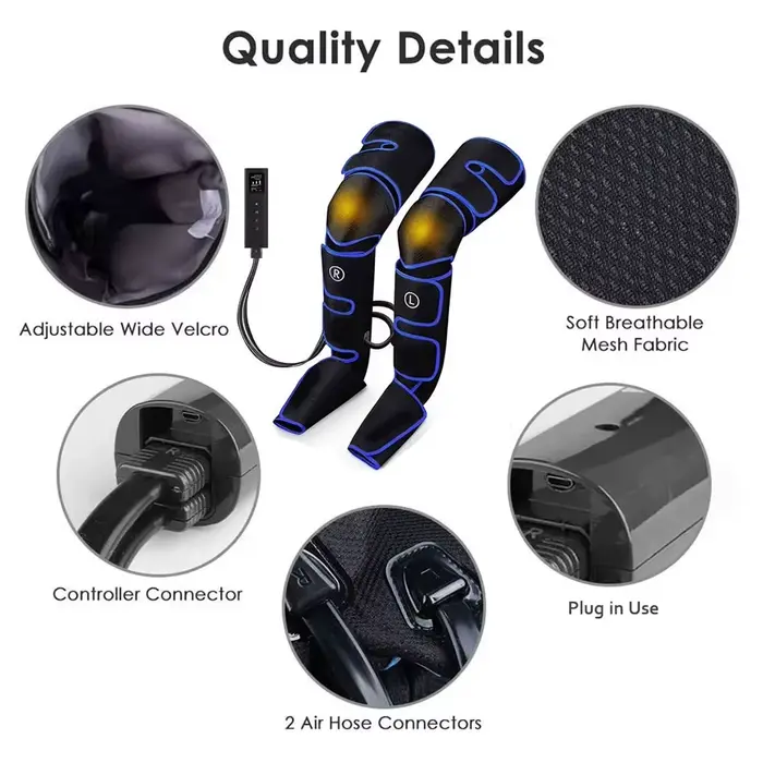 Bottes de massage des jambes à compression d'air – Système de récupération de la circulation de lymphatique