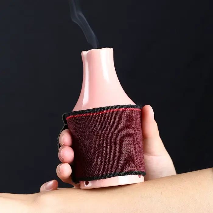 Pot de moxibustion en céramique pour soins du visage chauffants