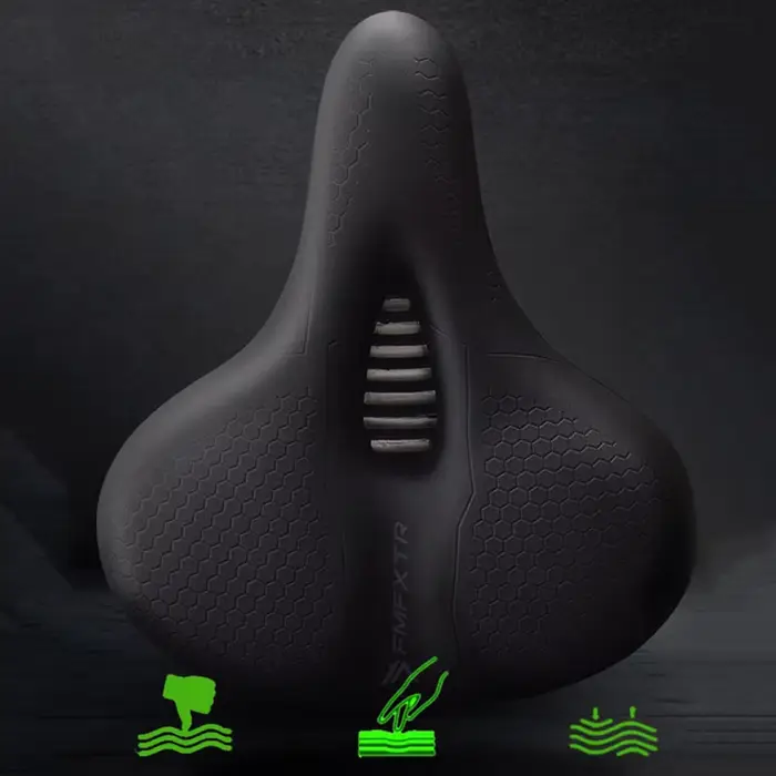 FMFXTR Coussin de siège de vélo – Mousse à mémoire de forme épaisse et housse de selle imperméable pour vélos de montagne – Confort absorbant les chocs