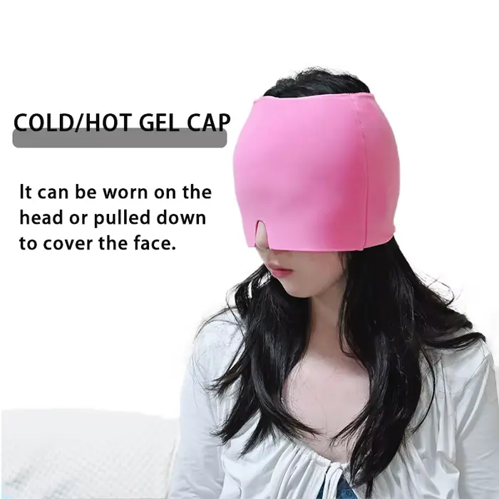 Gel glace maux de tête soulagement de la Migraine chapeau compresse froide thérapie casquette glace 