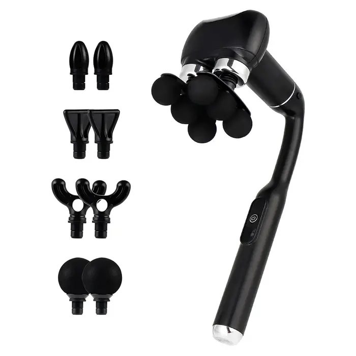 Pistolet de massage électrique portatif à 6 têtes pour tissus profonds