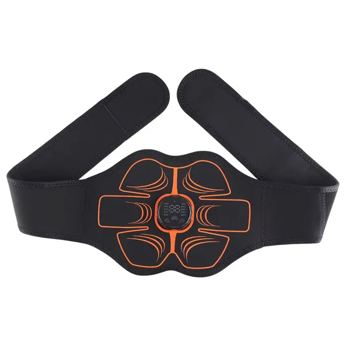 Ceinture de stimulation électrique EMS pour abdominaux, stimulateur de tonification USB, masseur de 