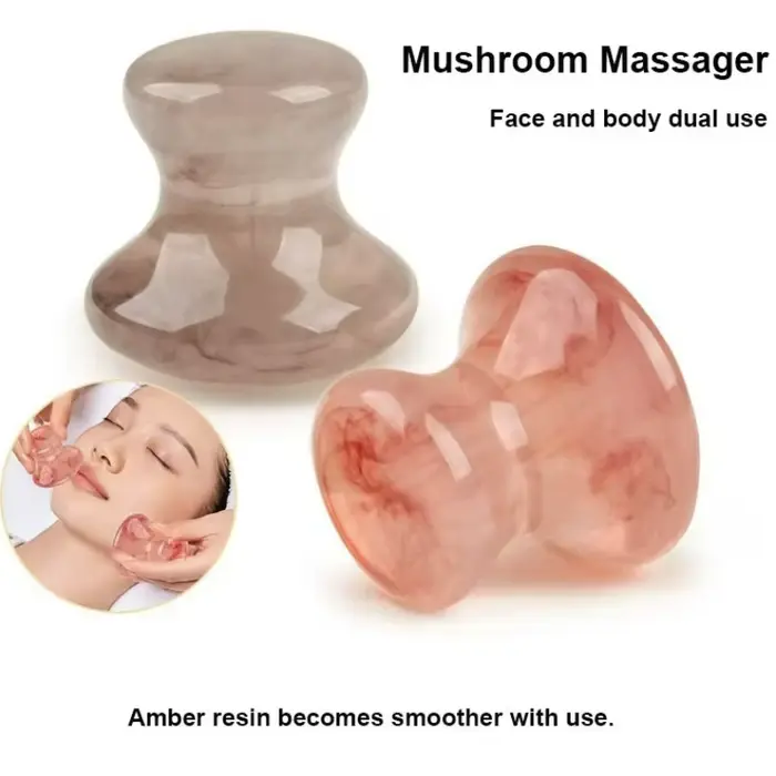 Outil Gua Sha à tête de champignon | Masseur visage et corps d'acupression | Pour le SPA à domicile et les soins de