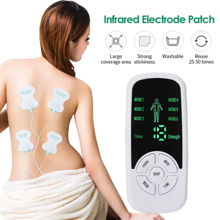 Stimulateur musculaire électrique à impulsion EMS, masseur pour le dos et le cou, Acupuncture Tens,