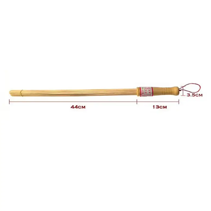 1 bâton de massage portable en bambou pour fitness et relaxation