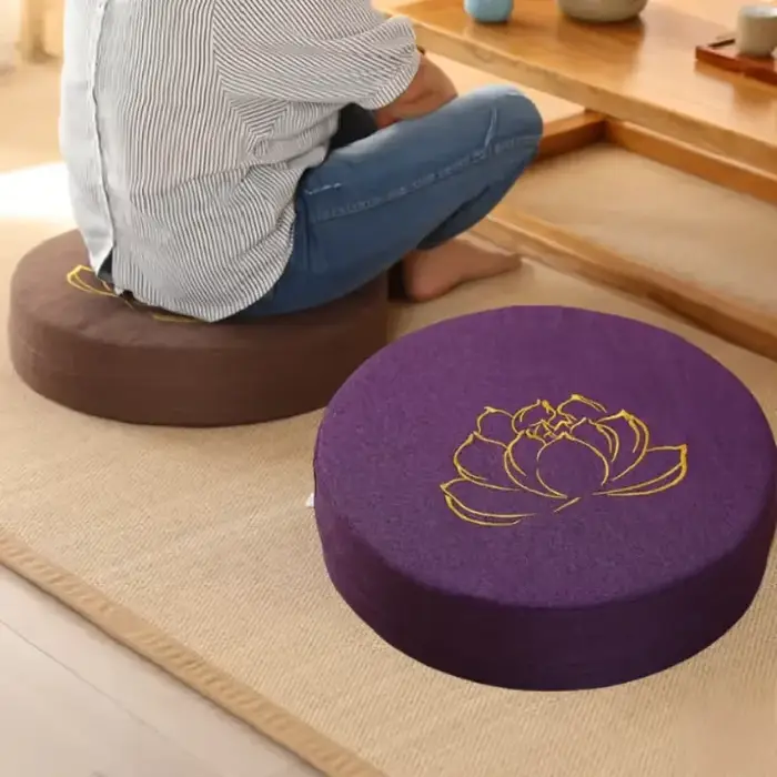 Coussin de méditation en lin 40x6 cm