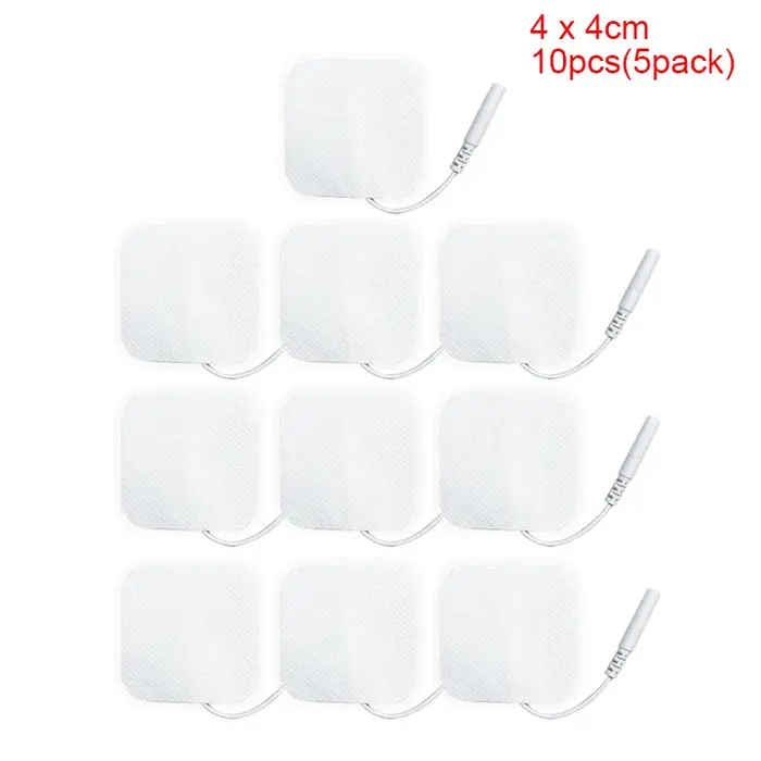 10/20 pièces Électrodes de remplacement auto-adhésives en gel et tissu non-tissé pour stimulateur musculaire et appareil de thérapie numérique TENS