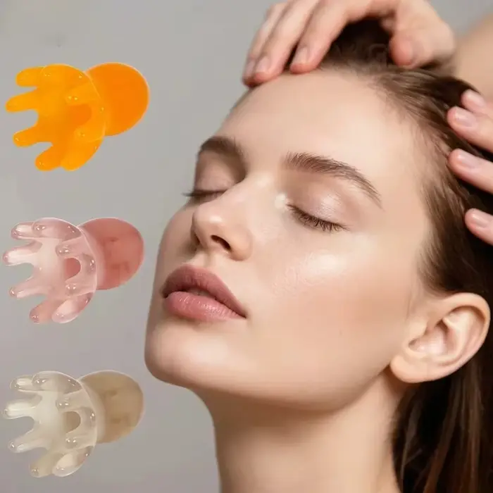 Peigne de massage Octopus en résine pour le cuir chevelu