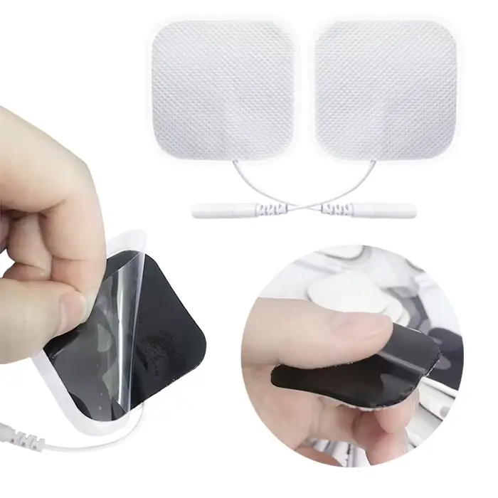 10/20 pièces Électrodes de remplacement auto-adhésives en gel et tissu non-tissé pour stimulateur musculaire et appareil de thérapie numérique TENS