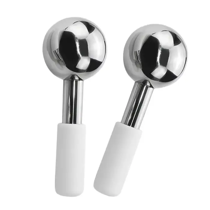 Globes de glace pour le visage, rouleau Facial en acier inoxydable froid et chaud, beauté de la peau