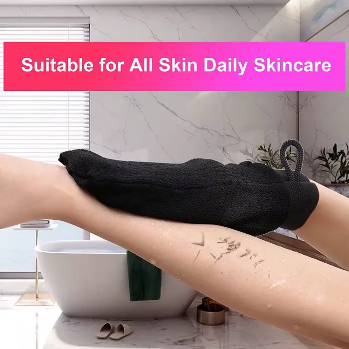 Gants exfoliants marocains pour hammam – Élimination indolore des peaux mortes – Gant de massage coréen pour le corps – Gadget de nettoyage pour salle de bain – 1 pièce